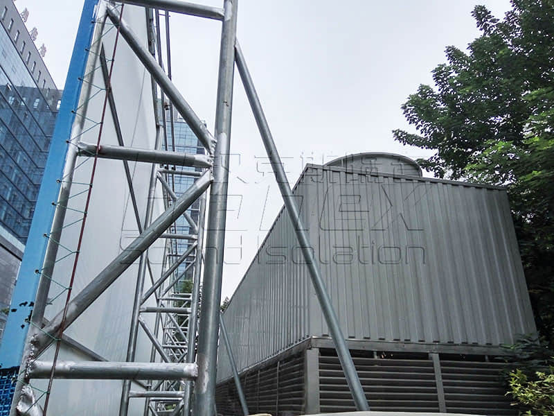 湖州賓館空調(diào)冷卻塔隔音降噪項(xiàng)目現(xiàn)場(chǎng) 湖州賓館空調(diào)冷卻塔隔音降噪項(xiàng)目現(xiàn)場(chǎng)